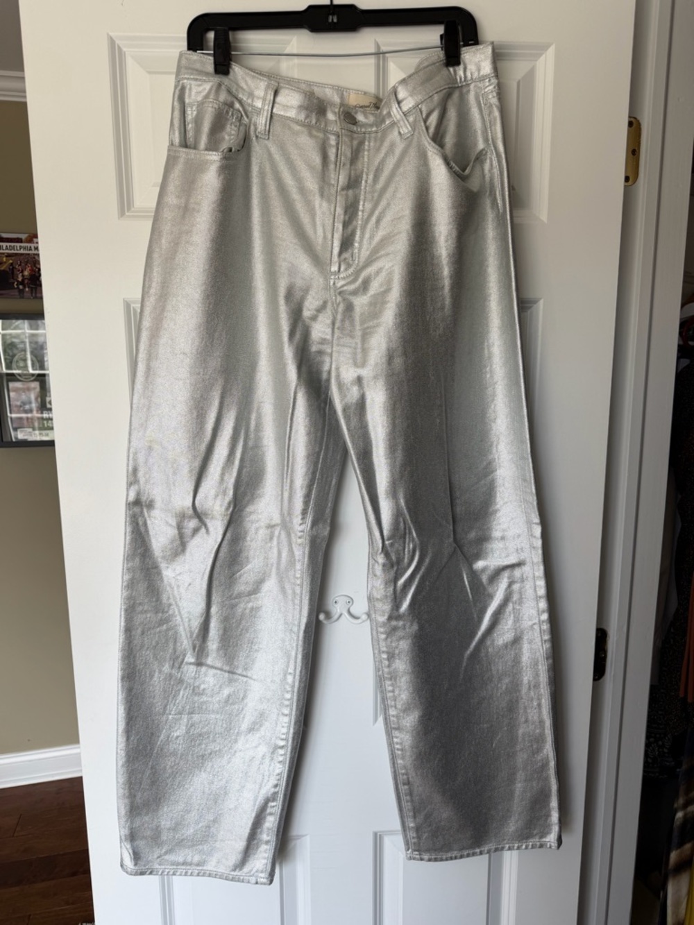 Universal Thread Metallic Silver Chino Pants